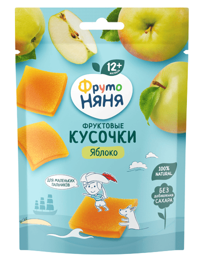 КУСОЧКИ ФРУКТОВЫЕ ФРУТОНЯНЯ 53Г 10ШТ ИЗ ЯБЛОК Д/П ПАКЕТ