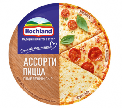 СЫР ПЛАВЛЕНЫЙ ХОХЛАНД 140Г 50% АССОРТИ ПИЦЦА КРУГ