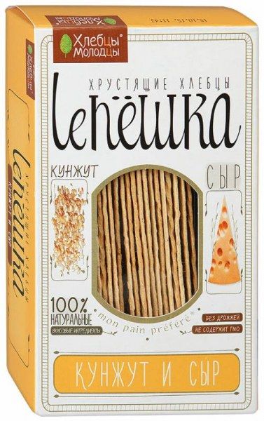 ХЛЕБЦЫ ХЛЕБЦЫ-МОЛОДЦЫ ЛЕПЕШКА 150Г ХРУСТЯЩИЕ КУНЖУТ И СЫР