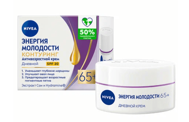 КРЕМ Д/ЛИЦА НИВЕЯ ЭНЕРГИЯ МОЛОДОСТИ 65+ 50МЛ ДНЕВНОЙ СПФ 30