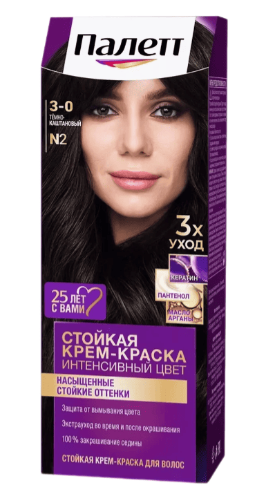 КРАСКА Д/ВОЛОС ПАЛЕТТ N2 ТЕМНО-КАШТАНОВЫЙ
