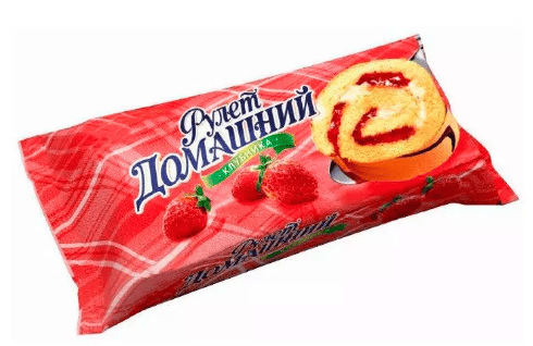 РУЛЕТ ДОМАШНИЙ 150Г МИНИ КЛУБНИКА