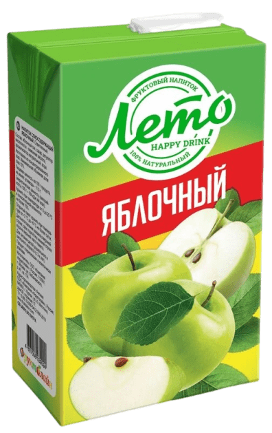 НАПИТОК СОКОСОДЕРЖАЩИЙ ЛЕТО 0,95Л ЯБЛОЧНЫЙ ОСВЕТЛЕННЫЙ