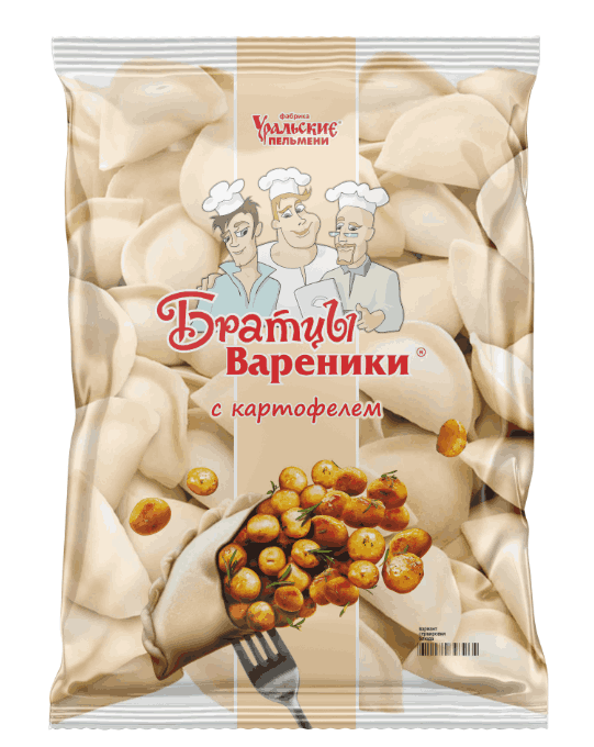 ВАРЕНИКИ БРАТЦЫ ВАРЕНИКИ 750Г С КАРТОФЕЛЕМ