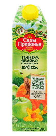 СОК САДЫ ПРИДОНЬЯ 1Л ТЫКВЕННО-ЯБЛОЧНЫЙ ВОССТАН Д/П