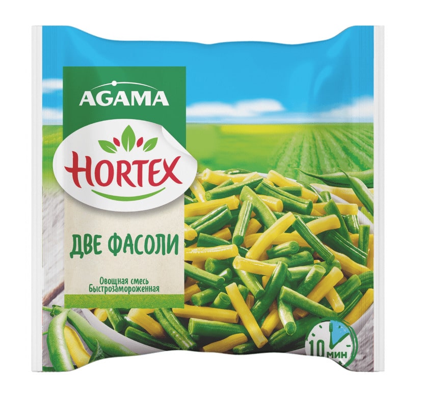 ЗАМОРОЗКА ОВОЩНАЯ АГАМА/ХОРТЕКС 400Г ДВЕ ФАСОЛИ