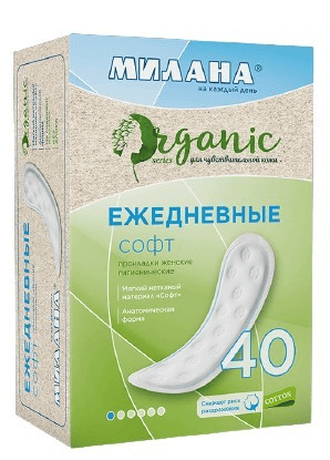 ПРОКЛАДКИ МИЛАНА 40ШТ ЕЖЕДНЕВНЫЕ ДОЛЬЧЕ СОФТ ОРГАНИК