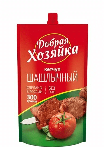 КЕТЧУП ДОБРАЯ ХОЗЯЙКА 300Г ШАШЛЫЧНЫЙ Д/ПАК