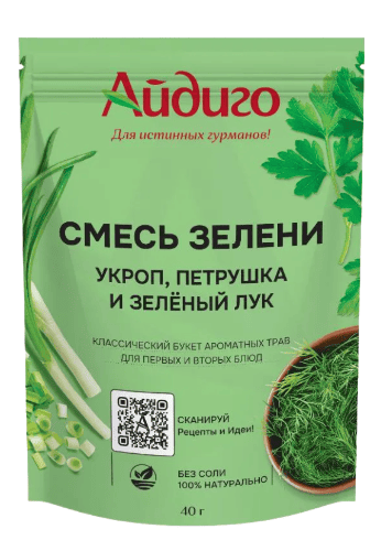 СМЕСЬ ЗЕЛЕНИ АЙДИГО 40Г ДОЙ-ПАК