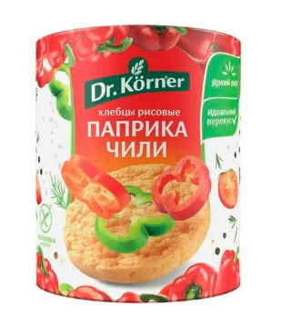 ХЛЕБЦЫ ДОКТОР КЕРНЕР 80Г РИСОВЫЕ С ПАПРИКОЙ И ЧИЛИ