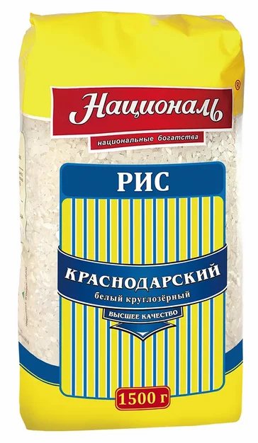 КРУПА НАЦИОНАЛЬ РИС КРАСНОДАРСКИЙ 1500Г М/У