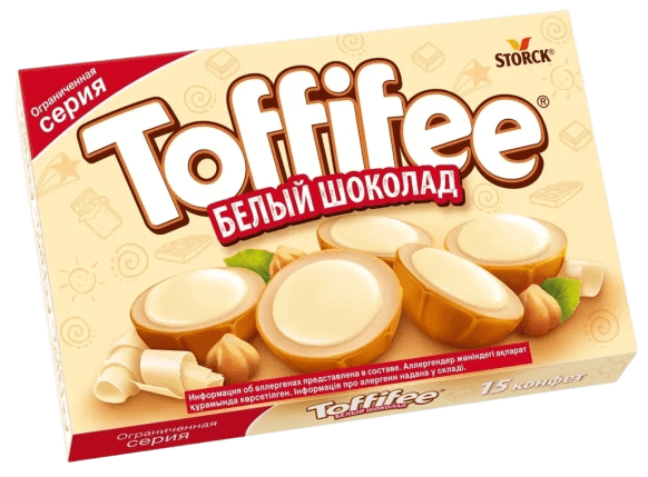 КОНФЕТЫ ТОФФИФИ 125Г БЕЛЫЙ ШОКОЛАД