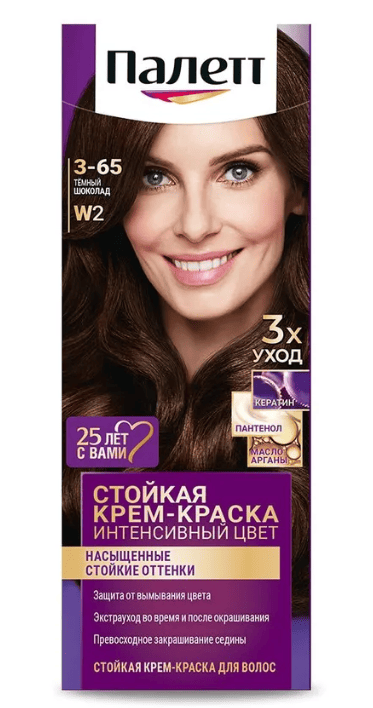 КРАСКА Д/ВОЛОС ПАЛЕТТ W2 ТЕМНЫЙ ШОКОЛАД