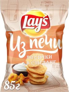 ЧИПСЫ ЛЕЙС ИЗ ПЕЧИ 85Г СО ВКУСОМ ЛИСИЧКИ В СМЕТАНЕ