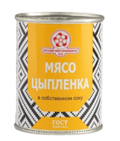 МЯСО ЦЫПЛЕНКА ОРСКИЙ МЯСОКОМБИНАТ 325Г В СОБСТВЕННОМ СОКУ ВС