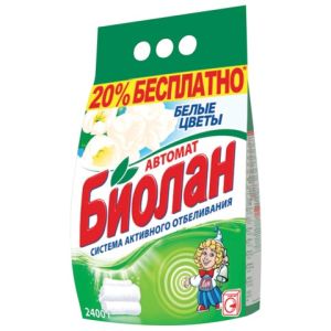 ПОРОШОК БИОЛАН 2400Г АВТОМАТ БЕЛЫЕ ЦВЕТЫ