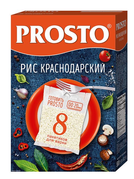 КРУПА ПРОСТО РИС КРАСНОДАРСКИЙ 500Г 8*62,5Г ТВ