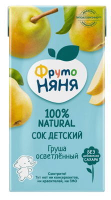 СОК ФРУТОНЯНЯ 200МЛ ГРУША ОСВЕТЛ