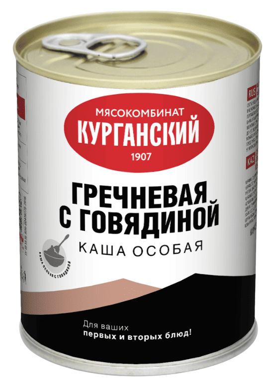 КАША КУРГАН 340Г ГРЕЧНЕВАЯ С ГОВЯДИНОЙ ЖБ