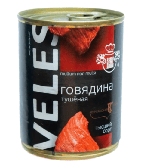 ТУШЕНКА ВЕЛЕС 338Г ГОВЯДИНА ВС ГОСТ