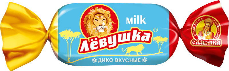 КОНФЕТЫ СЛАВЯНКА ЛЁВУШКА МИЛК ГЛАЗИРОВАННЫЕ КГ