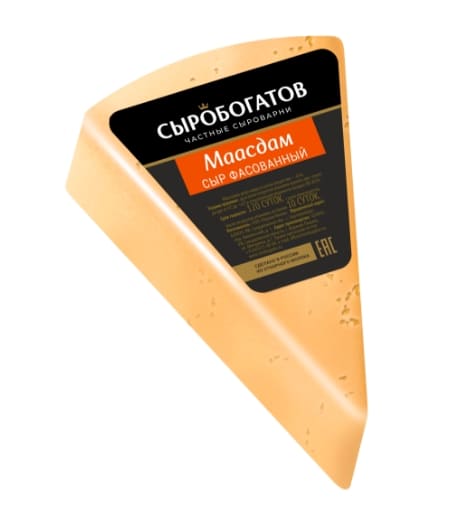 СЫР СЫРОБОГАТОВ МААСДАМ 45% 400Г ФЛОУПАК
