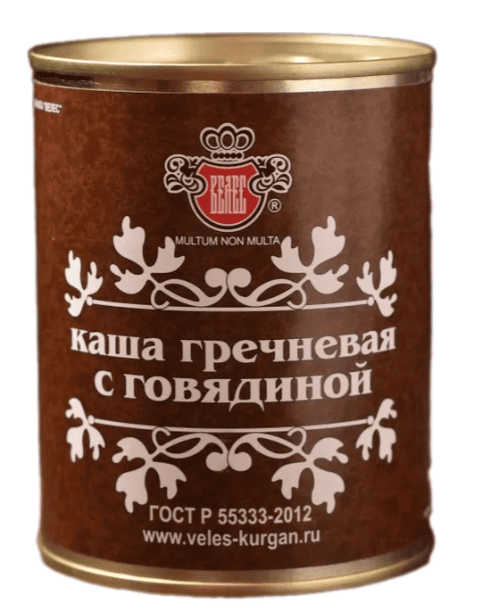 КАША ВЕЛЕС 340Г ГРЕЧНЕВАЯ С ГОВЯДИНОЙ ГОСТ