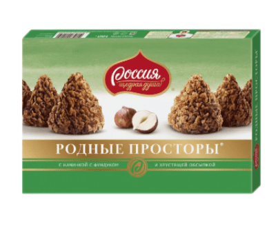 НАБОР РОДНЫЕ ПРОСТОРЫ 180Г ФУНДУК И ВАФЕЛЬНАЯ КРОШКА С КАКАО
