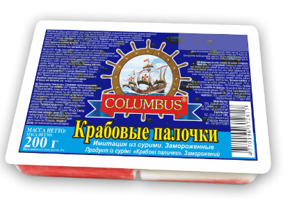 ПАЛОЧКИ КРАБОВЫЕ КОЛУМБУС 200Г