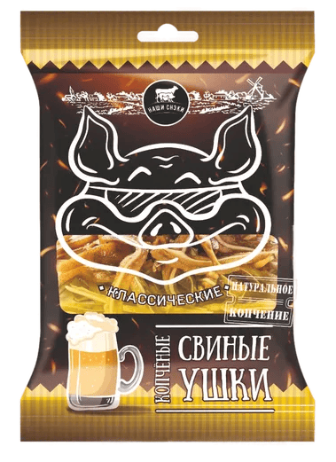 УШКИ СВИНЫЕ НАШИ СНЭКИ 90Г КЛАССИЧЕСКИЕ ВАР/КОПЧ