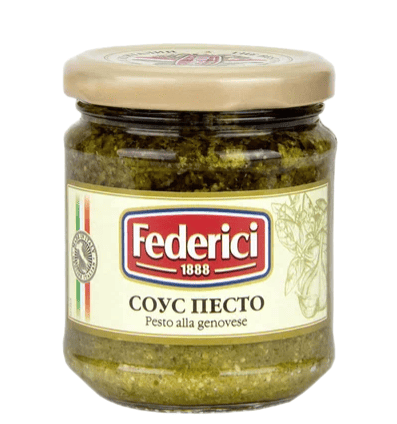 СОУС ФЕДЕРИЧИ 190Г ПЕСТО ДЖЕНОВЕЗЕ С ПОДСОЛНЕЧНЫМ МАСЛОМ И ЧЕСНОКОМ СТ/Б