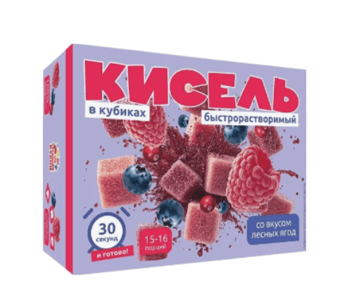 КИСЕЛЬ ОТЛИЧНАЯ КУХНЯ 450Г ЛЕСНЫЕ ЯГОДЫ Б/Р В КУБИКАХ