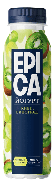 ЙОГУРТ ЭПИКА 260Г ПИТЬЕВОЙ КИВИ ВИНОГРАД 2,5% ПЭТ