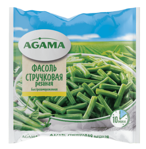 ЗАМОРОЗКА ОВОЩНАЯ АГАМА 400Г ФАСОЛЬ СТРУЧКОВАЯ