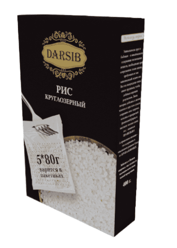 РИС ДАРСИБ 400Г 5*80Г КРУГЛОЗЕРНЫЙ ШЛИФОВАННЫЙ ТВ/УП