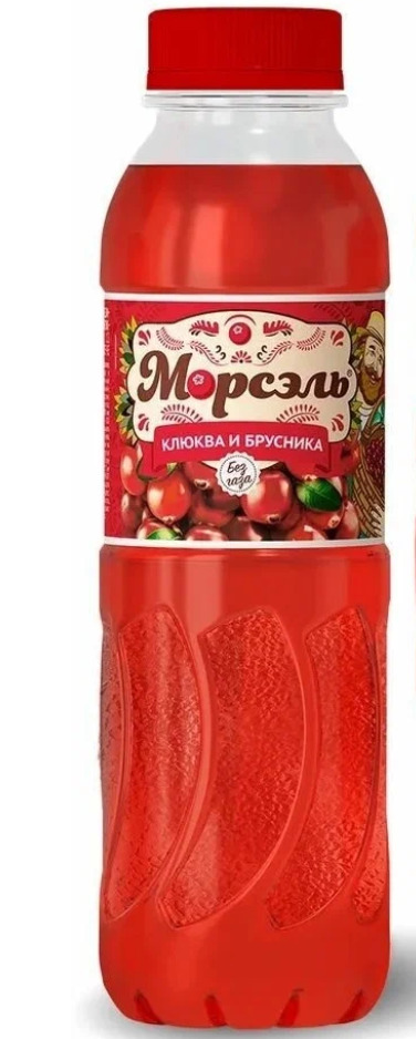 НАПИТОК Б/АЛК МОРСЭЛЬ 0,46Л С БРУСНИЧНО-КЛЮКВЕННЫМ ВКУСОМ НЕГАЗ ПЭТ