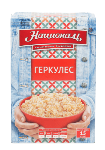ХЛОПЬЯ НАЦИОНАЛЬ ОВСЯНЫЕ ГЕРКУЛЕС 400Г ТВ