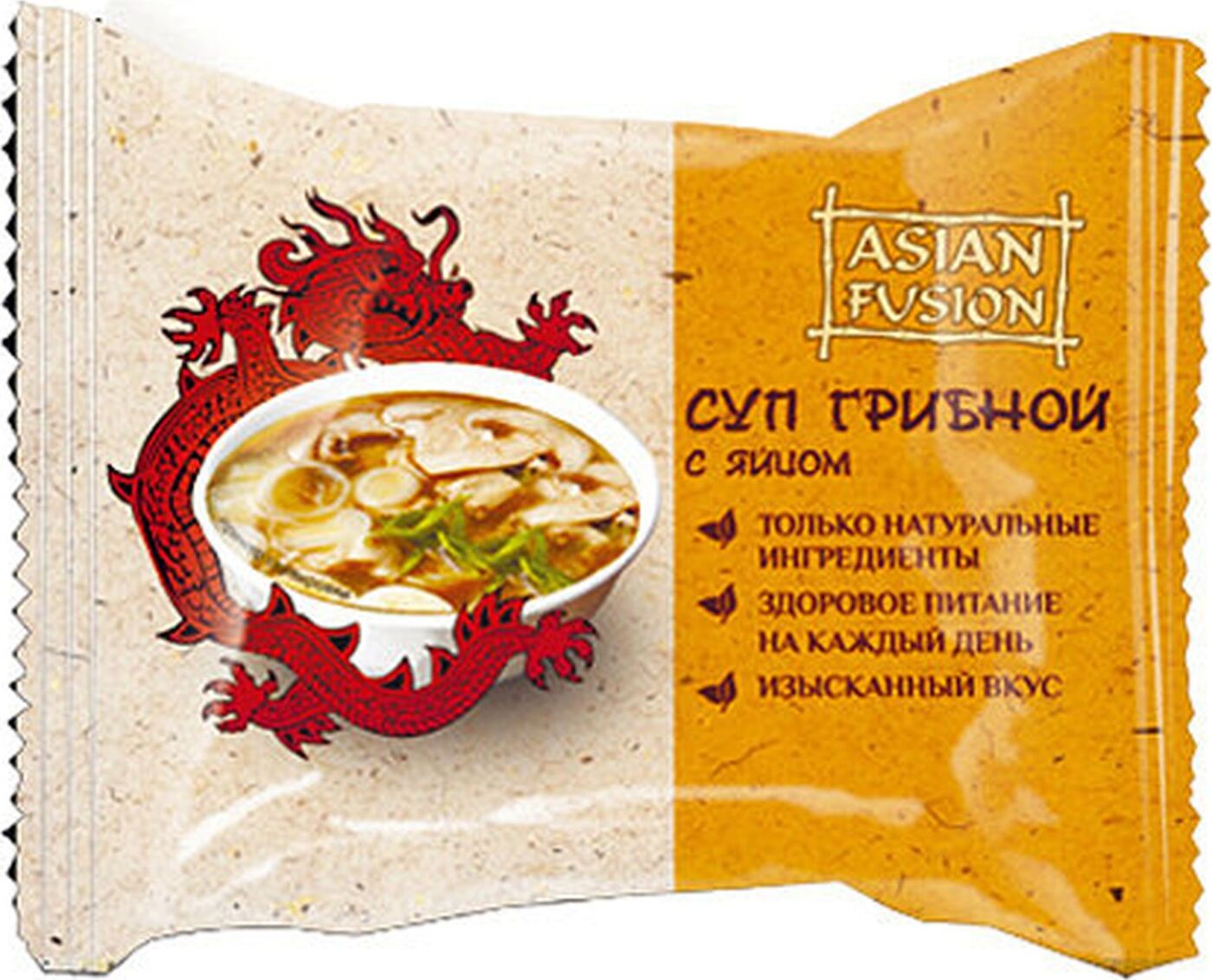 Суп грибной с яйцом asian fusion