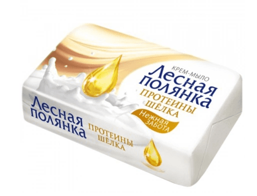 МЫЛО ЛЕСНАЯ ПОЛЯНКА 90Г ПРОТЕИНЫ ШЕЛКА