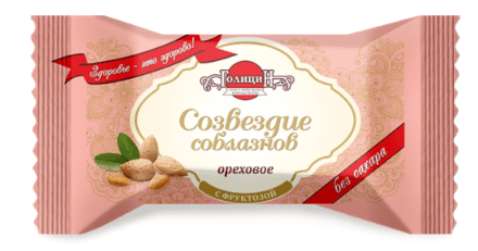 КОНФЕТЫ ГОЛИЦИН СОЗВЕЗДИЕ СОБЛАЗНОВ ОРЕХОВОЕ 180Г ПРАЛИНОВЫ ГЛАЗИР С ФРУКТОЗОЙ