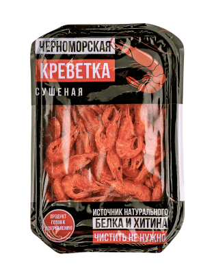 КРЕВЕТКА ЧЕРНОМОРСКАЯ КРЕВЕТКА 22Г С СОЛЬЮ СУШЕНАЯ КОНТЕЙНЕР