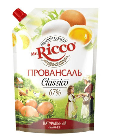 МАЙОНЕЗ МИСТЕР РИККО КЛАССИКО 800МЛ ПРОВАНСАЛЬ 67% Д/ПАК