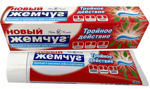 ПАСТА ЗУБНАЯ НОВЫЙ ЖЕМЧУГ 100МЛ ТРОЙНОЕ ДЕЙСТВИЕ