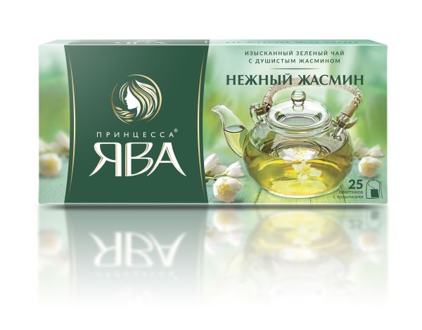 ЧАЙ ПРИНЦЕССА ЯВА ПАКЕТ 2Г*25 ДУБЛЬ ЗЕЛЕНЫЙ С ЖАСМИНОМ С/ЯРЛ