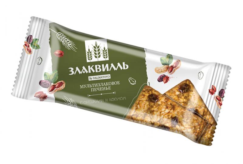 ПЕЧЕНЬЕ ДАЛМАТОВО ЗЛАКВИЛЬ 160Г САХАРНОЕ МУЛЬТИЗЛАКОВОЕ С ИЗЮМОМ