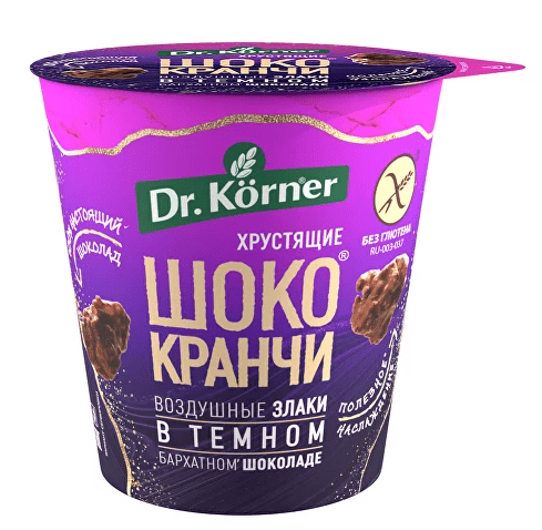 ПРОДУКТ ЗЕРНОВОЙ ДОКТОР КЕРНЕР ШОКОКРАНЧИ 40Г ГРЕЧНЕВЫЕ ХРУСТЯЩ В ТЕМН ШОКОЛАДЕ
