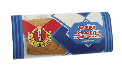 СЛОЙКА ПЕРВЫЙ ХЛЕБ-Т 70Г С ВАРЕНОЙ СГУЩЕНКОЙ В УПАК