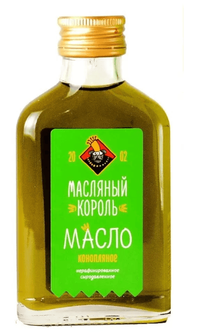 МАСЛО КОНОПЛЯНОЕ МАСЛЯНЫЙ КОРОЛЬ 100МЛ НЕРАФ СЫРОДАВЛЕНОЕ СТ