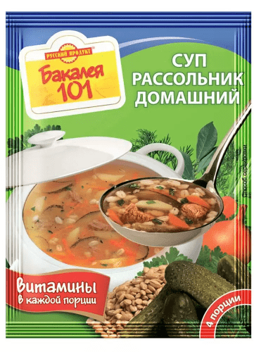 СУП РУССКИЙ ПРОДУКТ БАКАЛЕЯ 101 РАССОЛЬНИК ДОМАШНИЙ 65Г