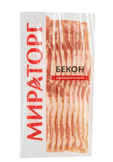БЕКОН МИРАТОРГ 200Г С/КОПЧ ОХЛ ВАК/УП